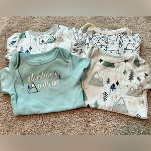 Collection of (4) 0-3 month Cloud Island outfits